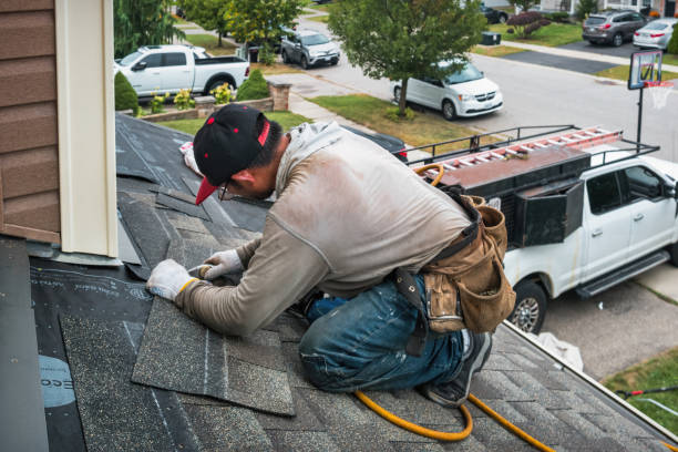 Professional Roofing technician working in Le Claire, IA